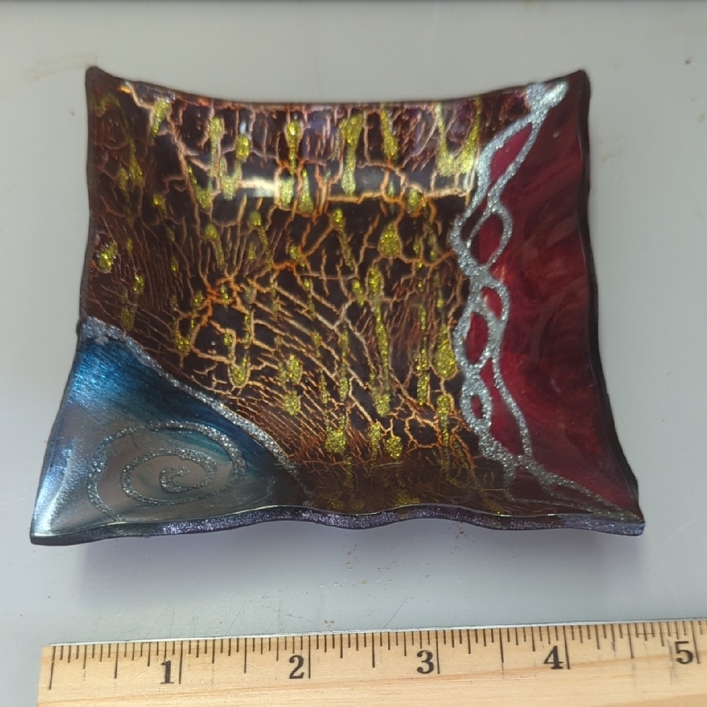Italian Glass Decorative Tray